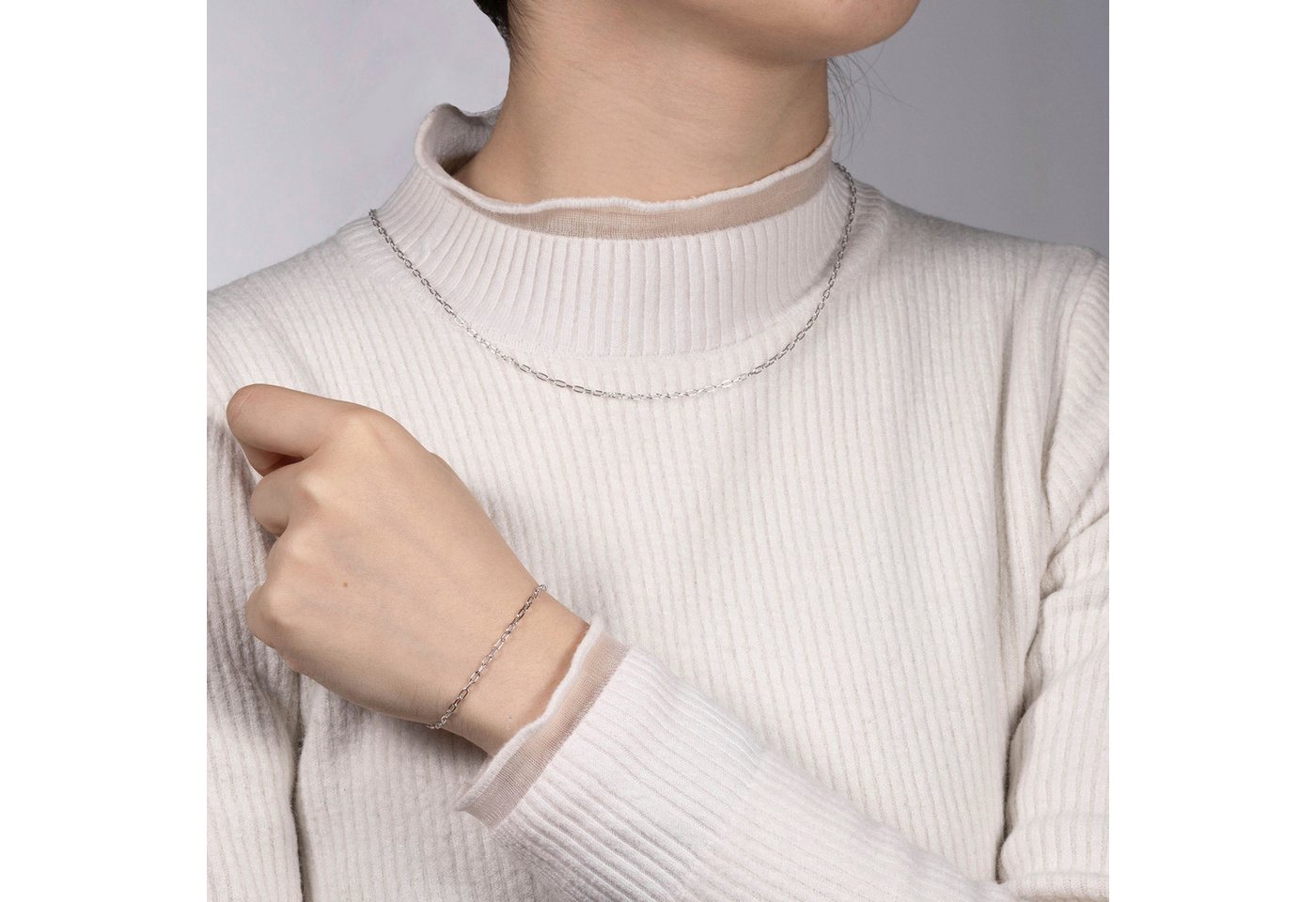 Firetti Silberkette Schmuck Geschenk Silber Armband Kette Fußkette Bauchkette Ankerglieder, in verschiedenen Längen erhältlich – Bild 3 von 3