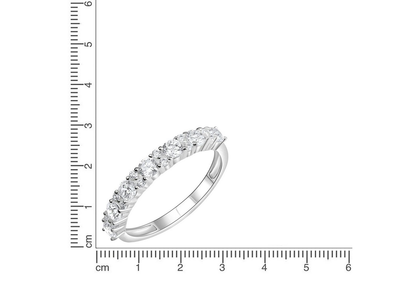 Firetti Silberring Schmuck Geschenk Silber 925 Fingerring Ring Memoire, mit Zirkonia (synth) – Bild 2 von 2