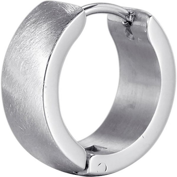 Firetti Single-Creole Schmuck Geschenk Edelstahl Ohrschmuck Ohrring Ice Scratch