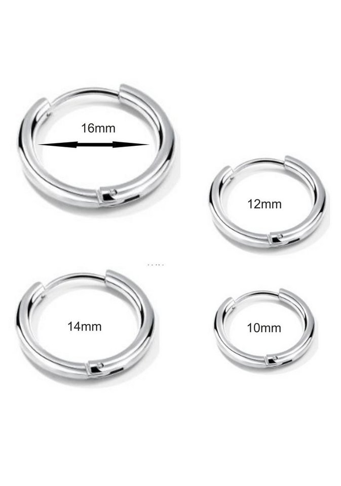 Firetti Single-Creole Schmuck Geschenk Ohrschmuck einzeln Classic – Bild 2 von 2