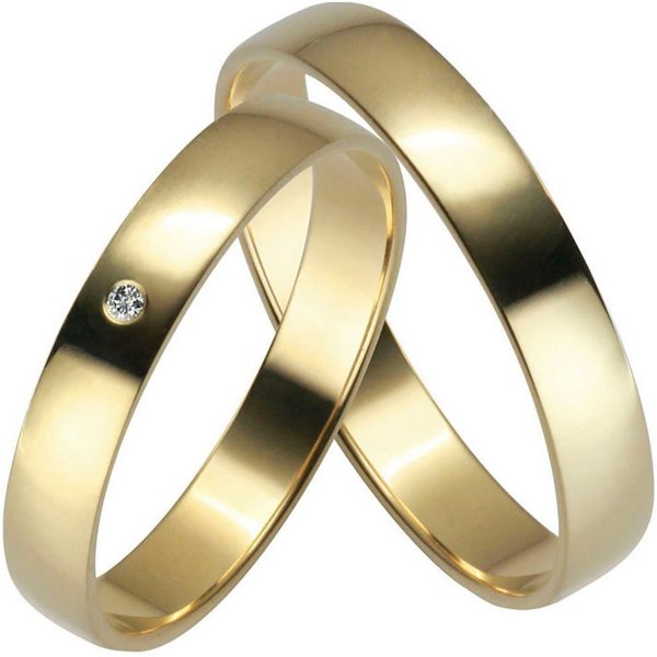 Firetti Trauring Schmuck Geschenk Gold 375 Hochzeit Ehering "LIEBE", Made in Germany - wahlweise mit oder ohne Brillant