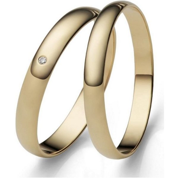 Firetti Trauring Schmuck Geschenk Gold 375 Hochzeit Ehering "LIEBE", Made in Germany, wahlweise mit oder ohne Brillant