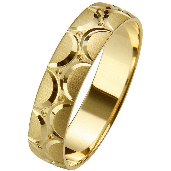 Firetti Trauring Schmuck Geschenk Gold 375 Hochzeit Ehering "LIEBE", Made in Germany, wahlweise mit oder ohne Brillant