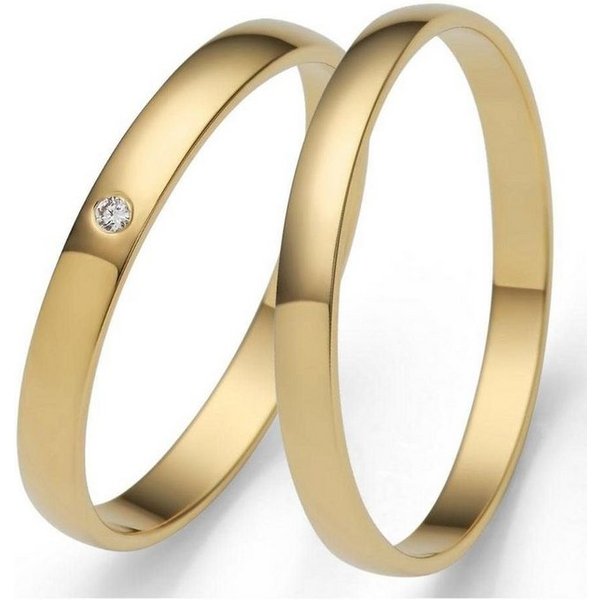 Firetti Trauring Schmuck Geschenk Gold Hochzeit Ehering Trauring "LIEBE", Made in Germany, wahlweise mit oder ohne Brillant
