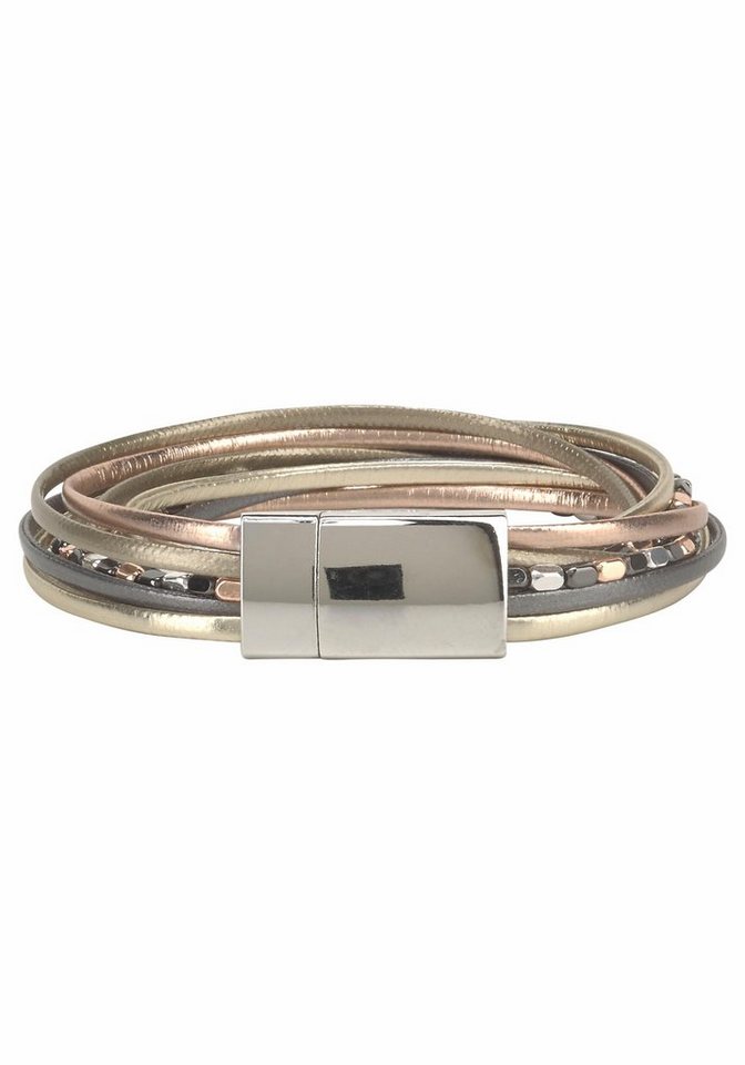 Firetti Wickelarmband mehrreihig, mit Elementen aus Metall – Bild 2 von 5