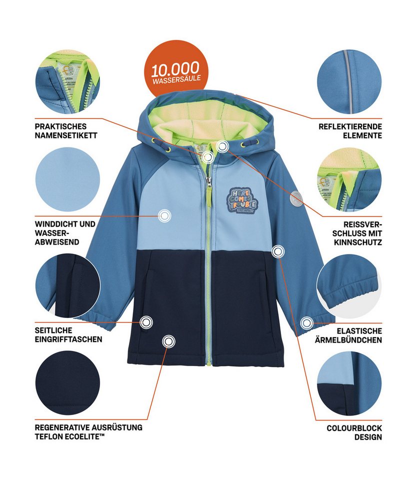 first instinct by killtec Softshelljacke FIOS 4 MNS SFTSHLL JCKT Wasserabweisende Softshelljacke mit Colourblock-Design – Bild 5 von 5