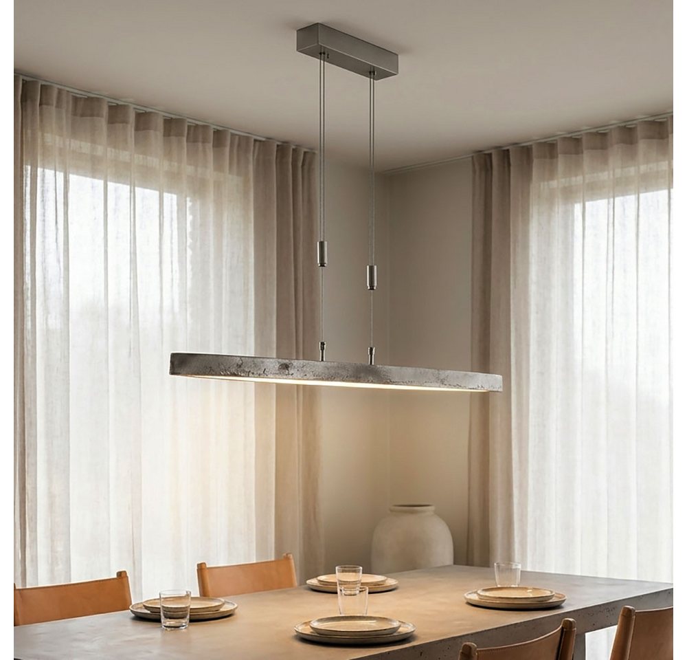 FISCHER & HONSEL LED-Hängeleuchte, LED-Leuchtmittel fest verbaut, Farbwechsel, Neutralweiß, Warmweiß, Hängeleuchte Pendelleuchte Esszimmerlampe LED Höhenverstel – Bild 4 von 5