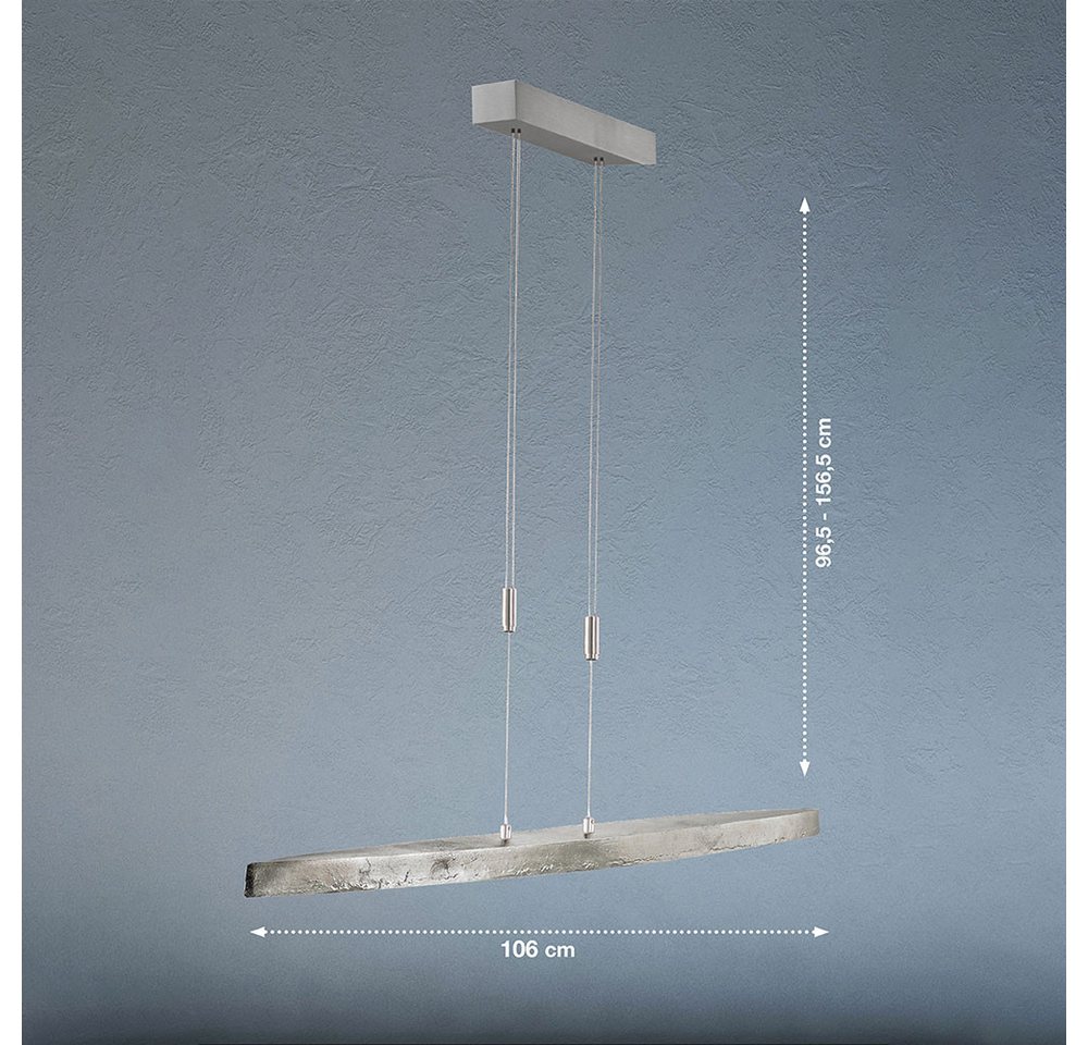 FISCHER & HONSEL LED-Hängeleuchte, LED-Leuchtmittel fest verbaut, Farbwechsel, Neutralweiß, Warmweiß, Hängeleuchte Pendelleuchte Esszimmerlampe LED Höhenverstel – Bild 5 von 5