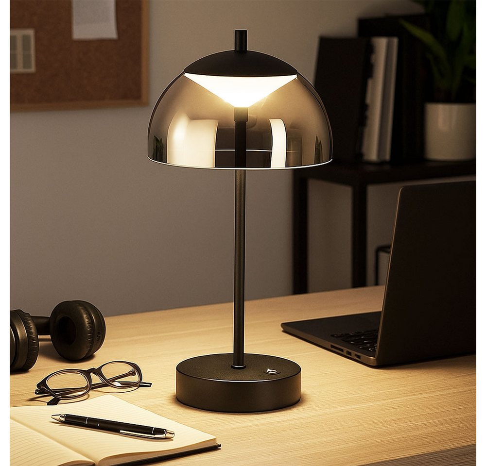 FISCHER & HONSEL LED Tischleuchte, LED-Leuchtmittel fest verbaut, Farbwechsel, Neutralweiß, Kaltweiß, Warmweiß, Tageslichtweiß, Tischleuchte LED Nachttischlampe – Bild 3 von 5