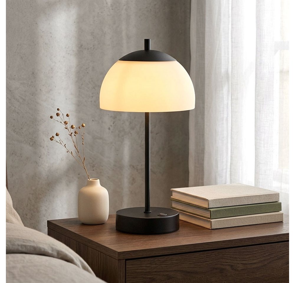 FISCHER & HONSEL LED Tischleuchte, LED-Leuchtmittel fest verbaut, Farbwechsel, Neutralweiß, Kaltweiß, Warmweiß, Tageslichtweiß, Tischlampe LED Nachttischlampe S – Bild 3 von 5