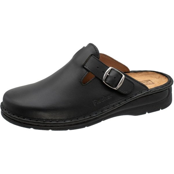 Fischer-Markenschuh Andreas Pantolette aus Nappaleder, Weite G, Ledereinlegesohle herausnehmbar