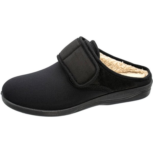 Fischer-Markenschuh Cornelius Pantoffel aus Stretchmaterial/Velour, mit Warmfutter, Weite L