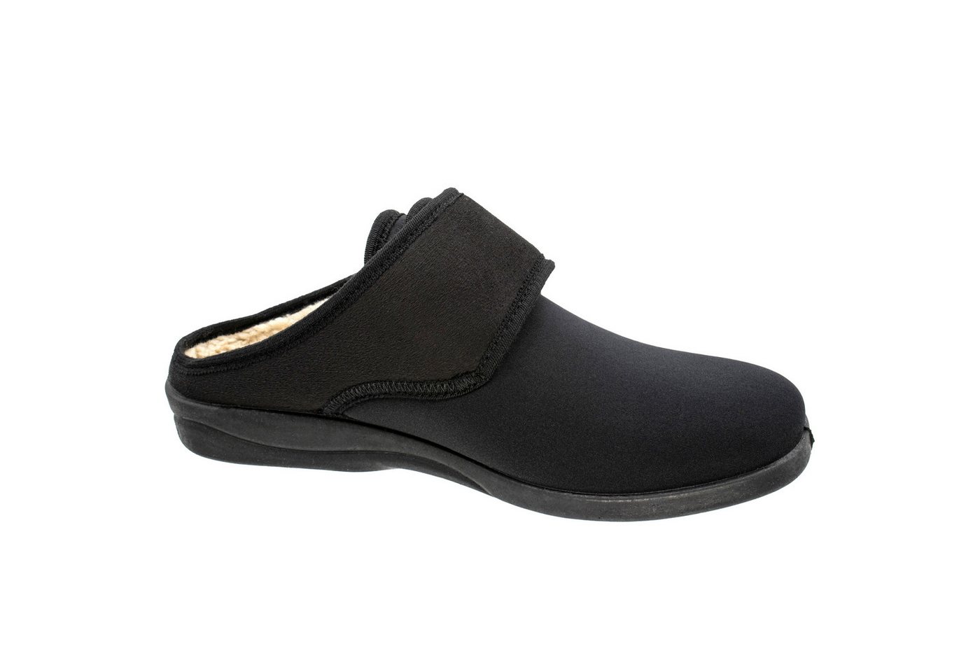 Fischer-Markenschuh Cornelius Pantoffel aus Stretchmaterial/Velour, mit Warmfutter, Weite L – Bild 2 von 5