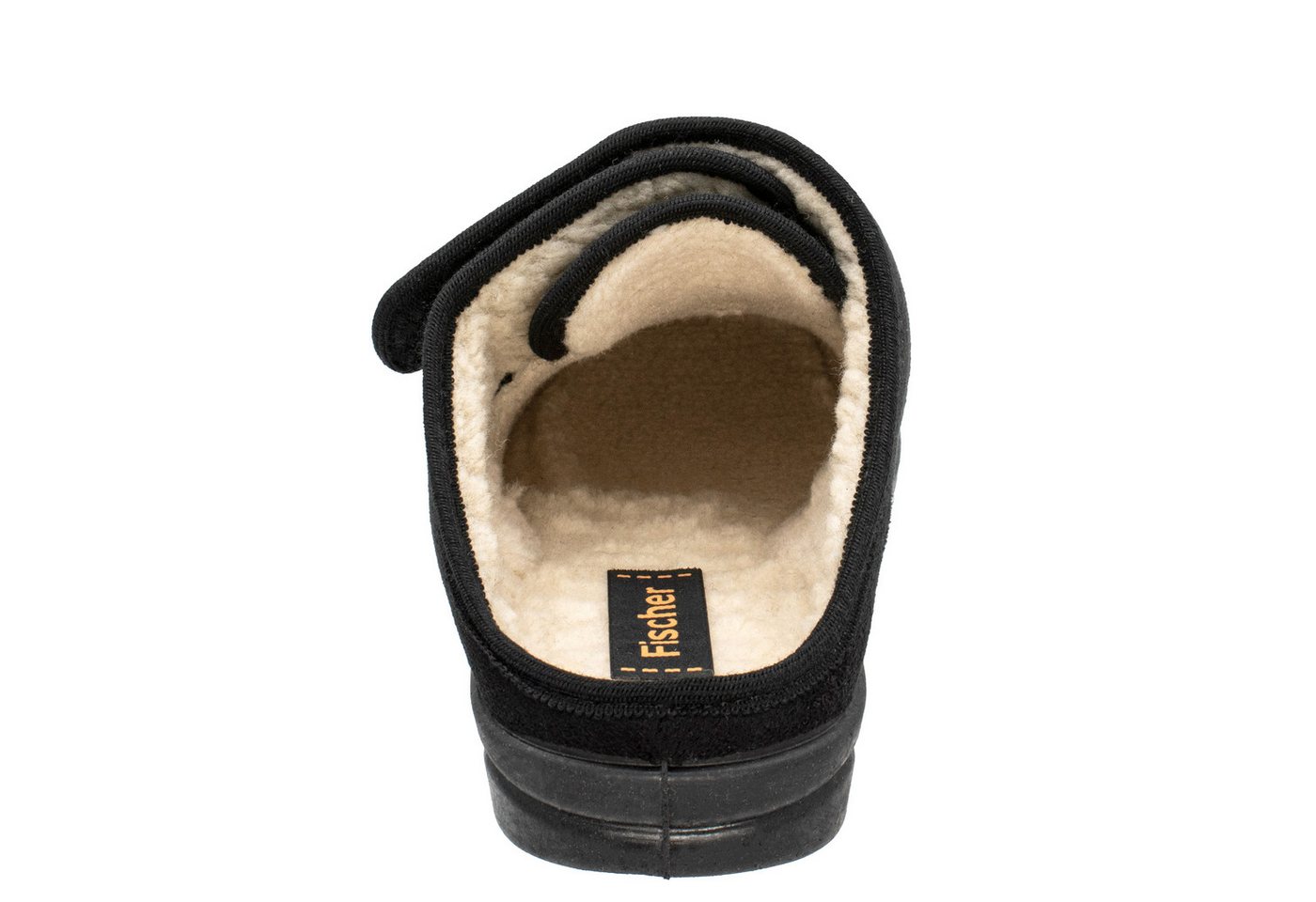Fischer-Markenschuh Cornelius Pantoffel aus Stretchmaterial/Velour, mit Warmfutter, Weite L – Bild 5 von 5