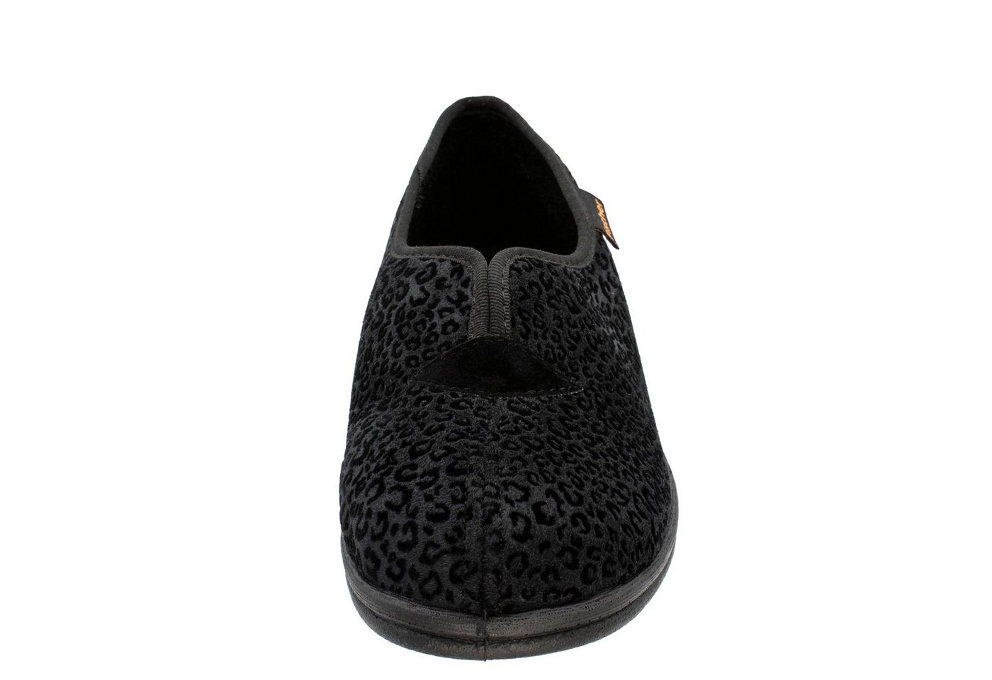 Fischer-Markenschuh Dora Hausschuh Leoprint, Weite H, Frotteefutter, Zum Schlupfen – Bild 4 von 5