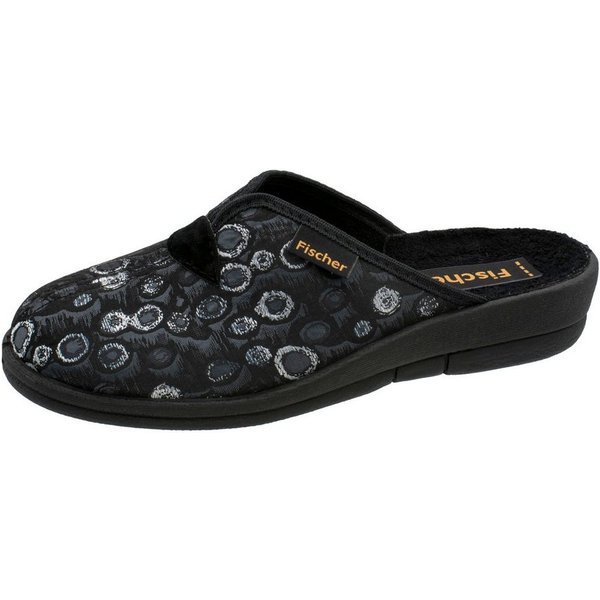 Fischer-Markenschuh Dora Pantoffel mit Frotteefutter, Weite H, V-Schnitt