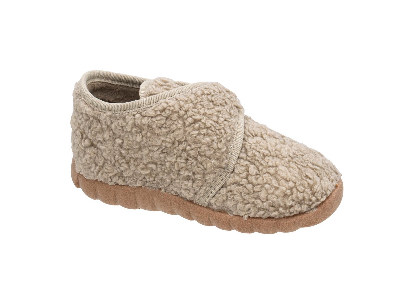 Fischer-Markenschuh Flexi Hausschuh aus Teddystoff, mit Verlours-Futter, mit Klettverschluss – Bild 2 von 5