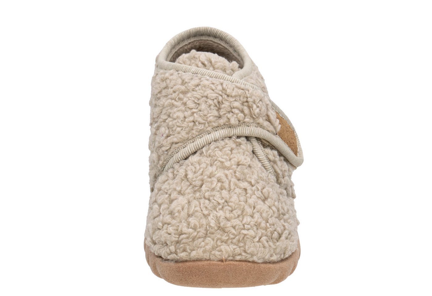 Fischer-Markenschuh Flexi Hausschuh aus Teddystoff, mit Verlours-Futter, mit Klettverschluss – Bild 4 von 5