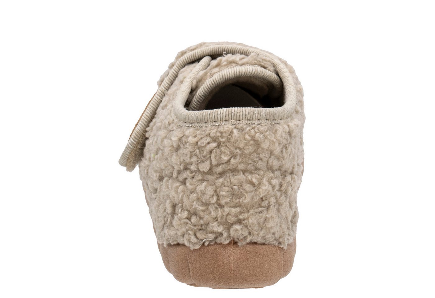 Fischer-Markenschuh Flexi Hausschuh aus Teddystoff, mit Verlours-Futter, mit Klettverschluss – Bild 5 von 5