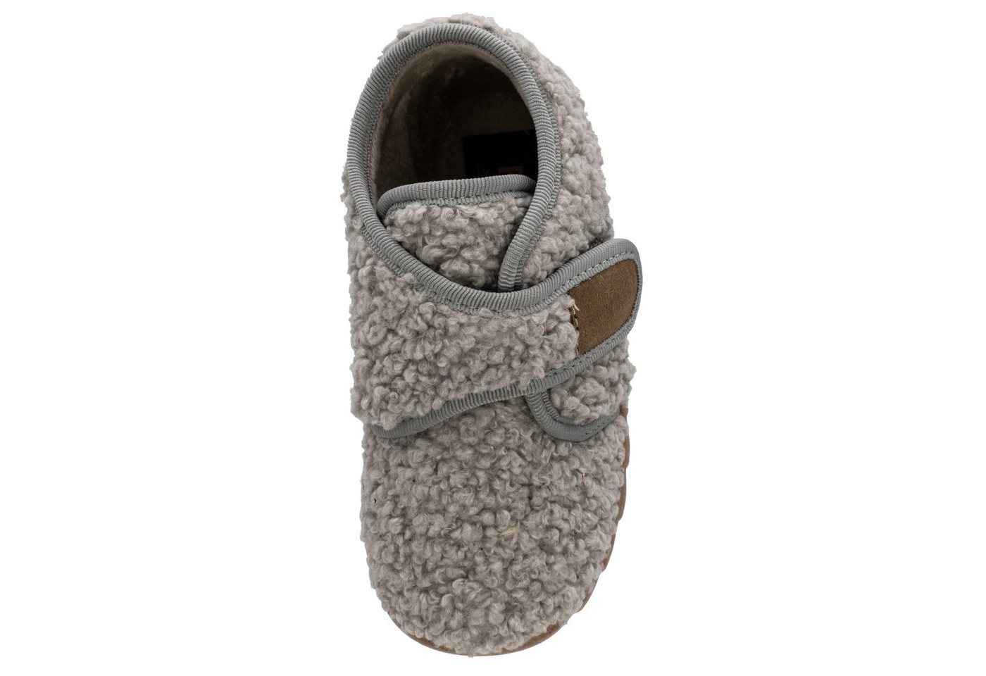 Fischer-Markenschuh Flexi Hausschuh aus Teddystoff, mit Verlours-Futter, mit Klettverschluss – Bild 3 von 5