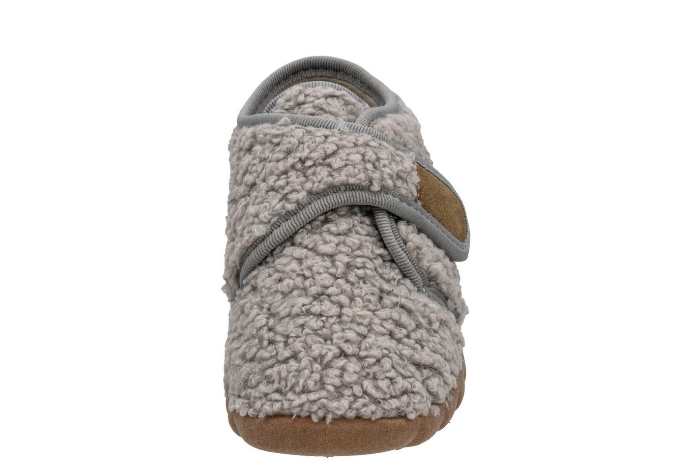 Fischer-Markenschuh Flexi Hausschuh aus Teddystoff, mit Verlours-Futter, mit Klettverschluss – Bild 4 von 5