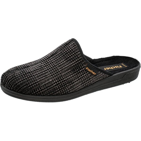 Fischer-Markenschuh Frank Pantoffel Cordsamt, Frotteefutter