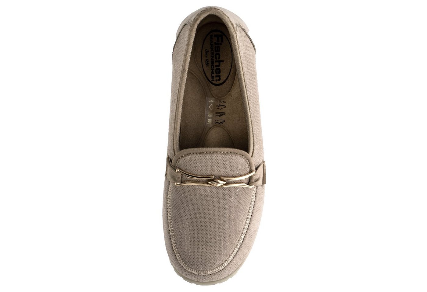 Fischer-Markenschuh Karin Slipper aus Stretchmaterial, Textilfutter, Ledereinlegesohle herausnehmbar – Bild 3 von 5
