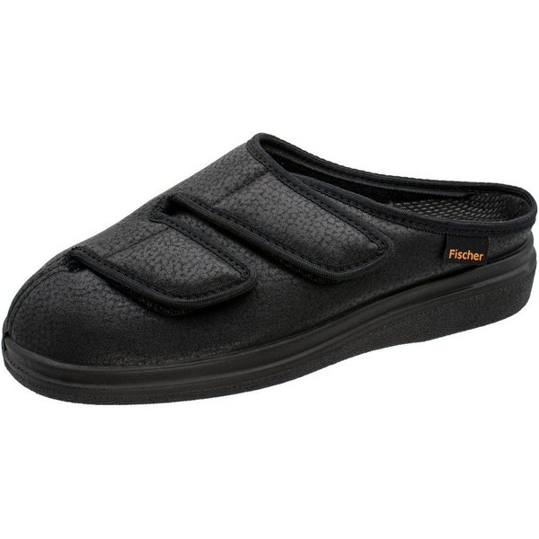 Fischer-Markenschuh Ortho Hausschuh Pantoffel, Weite K, Klettverschlüsse, Einlegesohle herausnehmbar