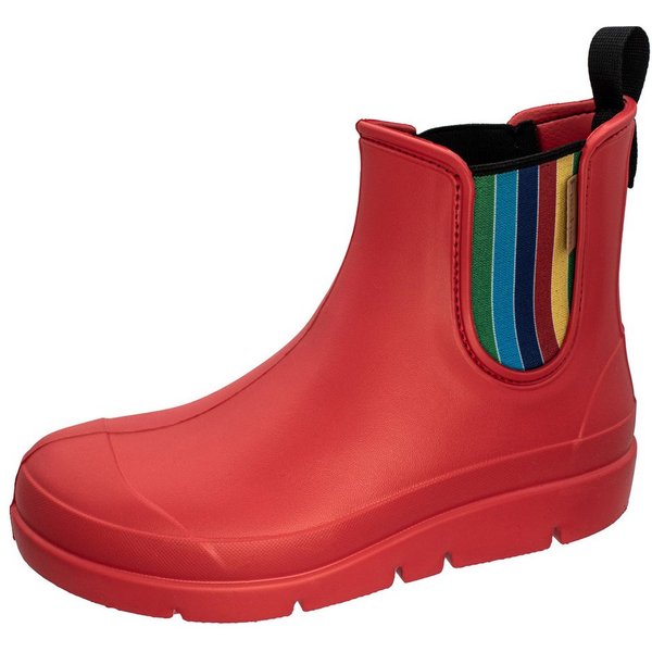 Fischer-Markenschuh Stella Gummistiefelette aus EVA, Regenbogen-Gummizug, leicht, EInlegesohle herausnehmbar