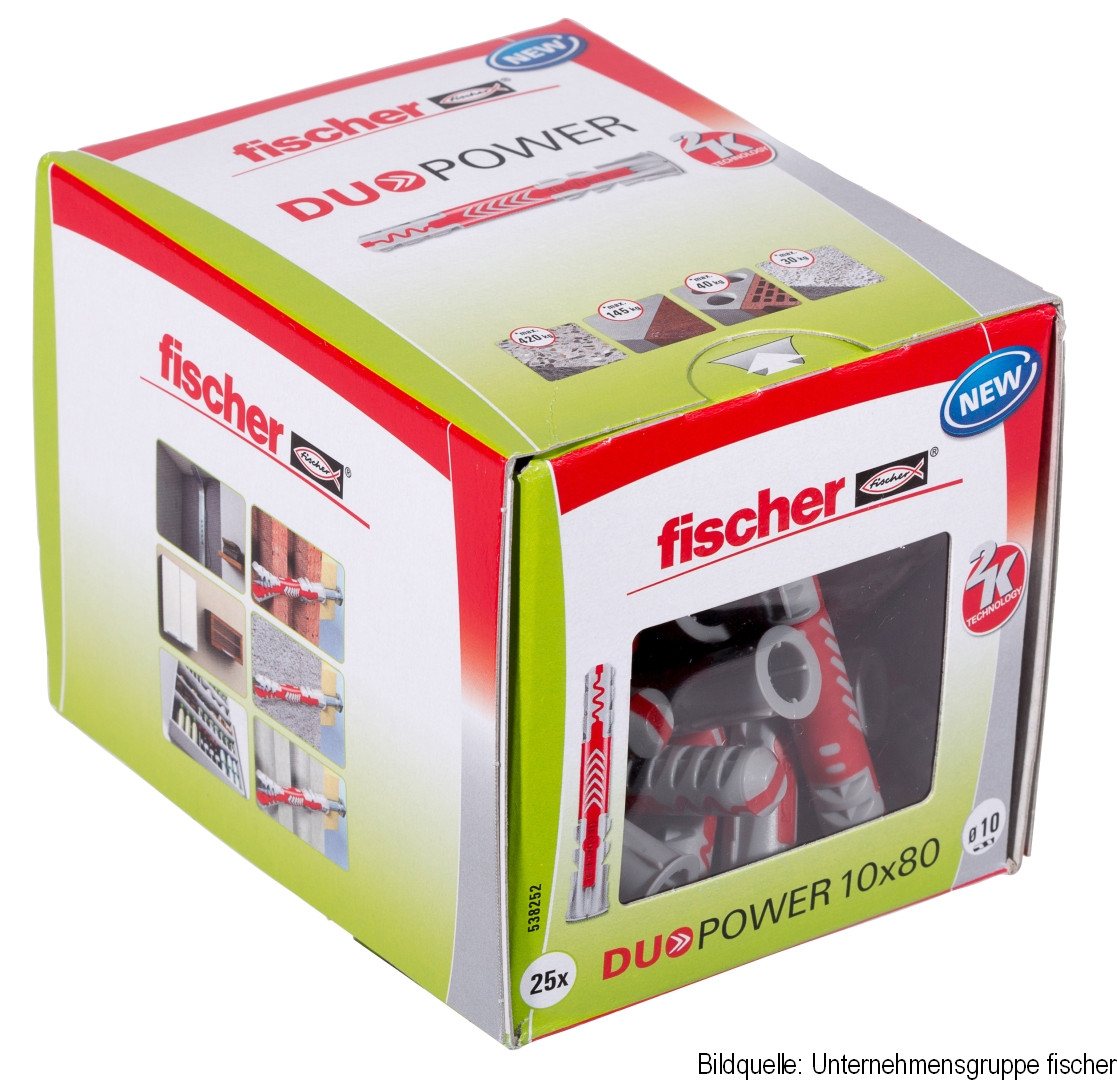 Fischer Universaldübel DUOPOWER 10 x 80, (25-tlg) – Bild 2 von 5
