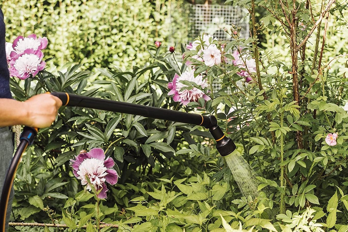 Fiskars Bewässerungsbrause Gießstab Sprühpistole Blumendusche Bewässerungsset 74cm, (2-St) – Bild 5 von 5