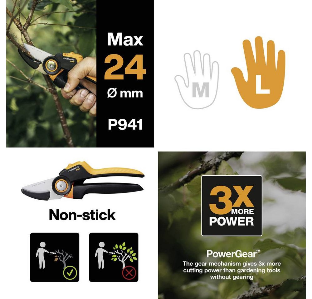 Fiskars Gartenschere X-series™ Amboss-Gartenschere P941 1057174 – Bild 2 von 4