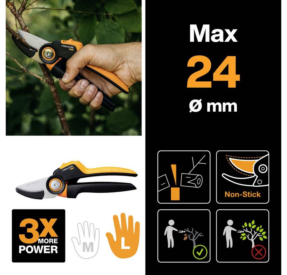 Fiskars Gartenschere X-series™ Amboss-Gartenschere P941 1057174 – Bild 3 von 4