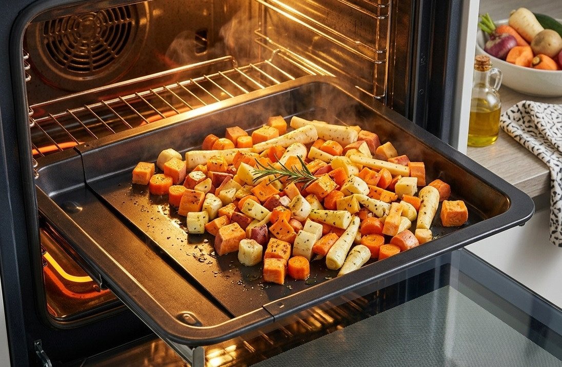 Fisko Backblech ausziehbar Universal Backofenblech Kuchenblech Pizzablech, Stahlblech mit Special Antihaft-Beschichtung, (Spar-Set, 1-St., 1 x Backblech auszieh – Bild 3 von 5