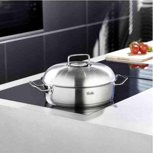 Fissler Bräter ORIGINAL-PROFI COLLECTION® Bräter mit Deckel, Edelstahl 18/10 (2-tlg), mit breitem Schüttrand, Kaltmetallgriffen. Made in Germany