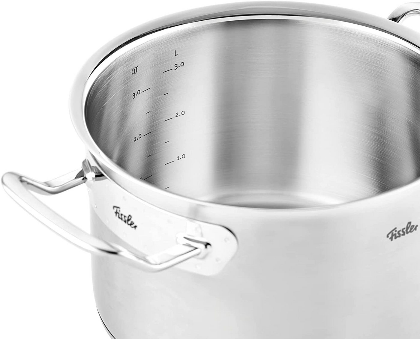 Fissler Kochtopf ORIGINAL-PROFI COLLECTION®, Edelstahl 18/10 (2-tlg), mit breitem Schüttrand, Kaltmetallgriffen. Made in Germany – Bild 4 von 5