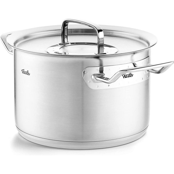 Fissler Kochtopf ORIGINAL-PROFI COLLECTION®, Edelstahl 18/10 (2-tlg), mit breitem Schüttrand, Kaltmetallgriffen. Made in Germany