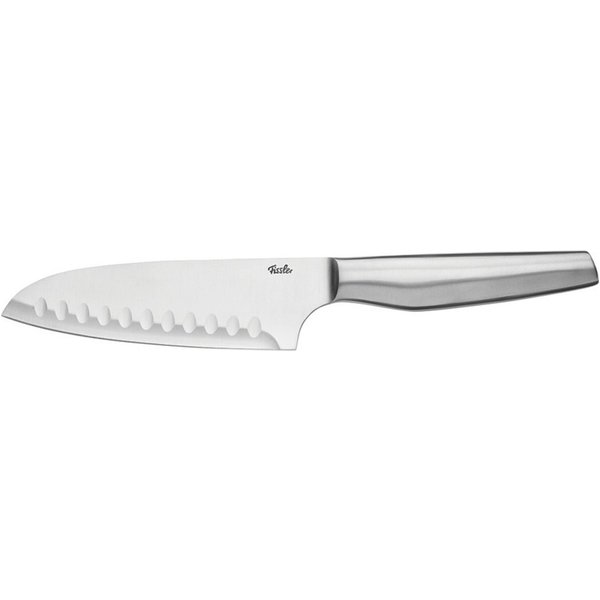 Fissler Santokumesser Essential, breite Klinge, Halbkropf, leicht gebogenes Klingenprofil, Kullen