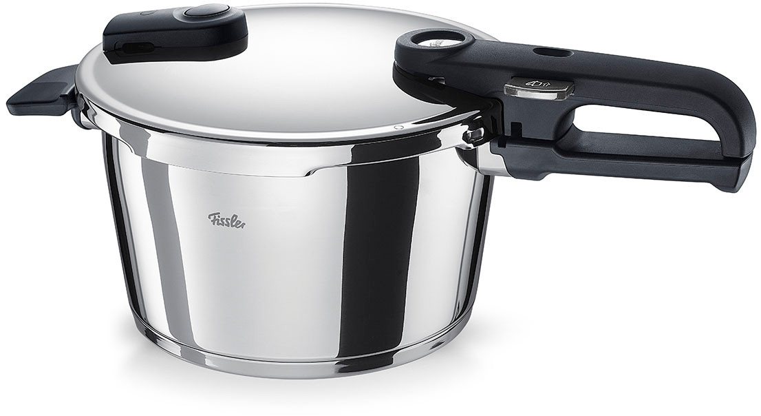 Fissler Schnellkochtopf Vitaquick® Edition, Edelstahl 18/10 (Set, 6-tlg., je 1 Topf 6 + 3,5 Liter, 1 Deckel, 1 Zusatz-Glasdeckel + Zubehör), Made in Germany, mi – Bild 3 von 5