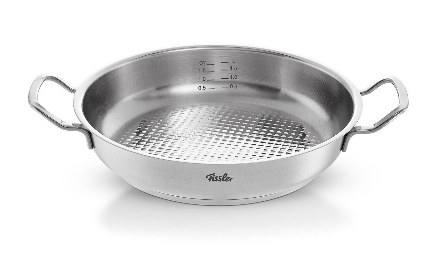 Fissler Servierpfanne ORIGINAL-PROFI COLLECTION®, Edelstahl 18/10 (1-tlg), mit breitem Schüttrand, Kaltmetallgriffen. Made in Germany – Bild 3 von 5