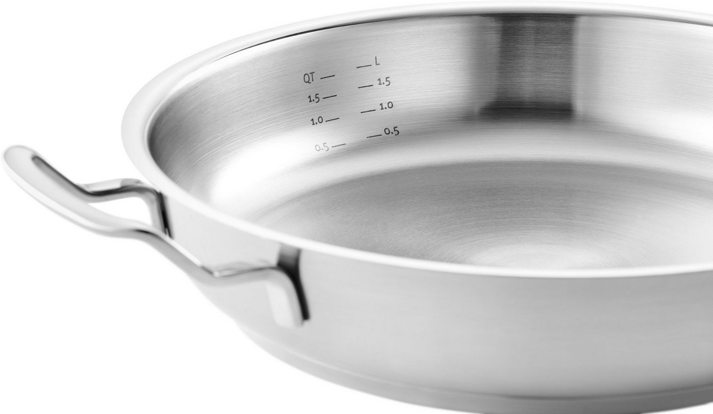 Fissler Servierpfanne ORIGINAL-PROFI COLLECTION®, Edelstahl 18/10 (1-tlg), mit breitem Schüttrand, Kaltmetallgriffen. Made in Germany – Bild 4 von 5