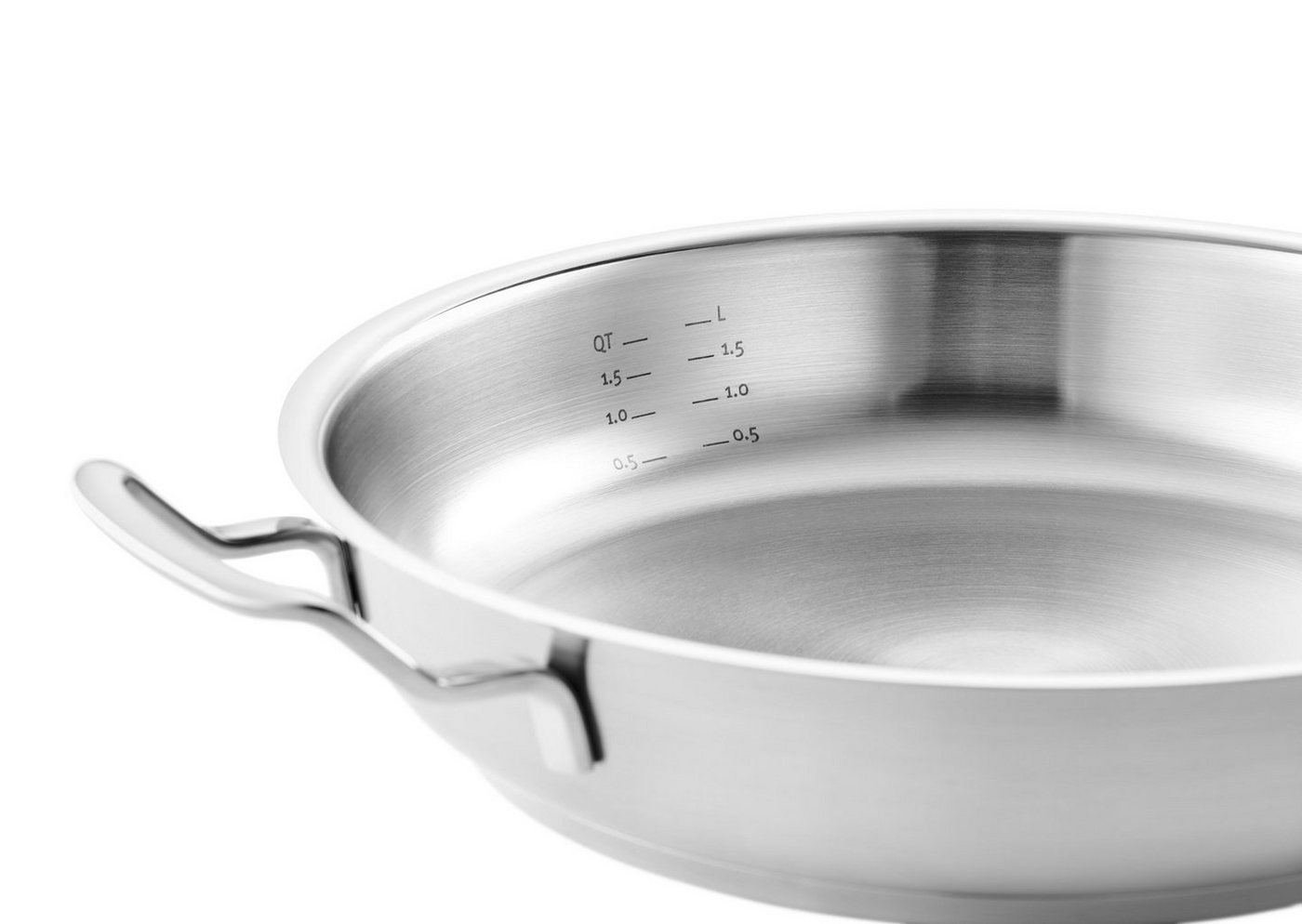 Fissler Servierpfanne ORIGINAL-PROFI COLLECTION®, Edelstahl 18/10 (1-tlg), mit breitem Schüttrand, Kaltmetallgriffen. Made in Germany – Bild 5 von 5