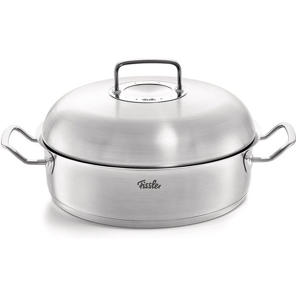 Fissler Servierpfanne ORIGINAL-PROFI COLLECTION® Servierpfanne mit Hochraumdeckel, Edelstahl 18/10 (2-tlg), mit breitem Schüttrand, Kaltmetallgriffen. Made in G