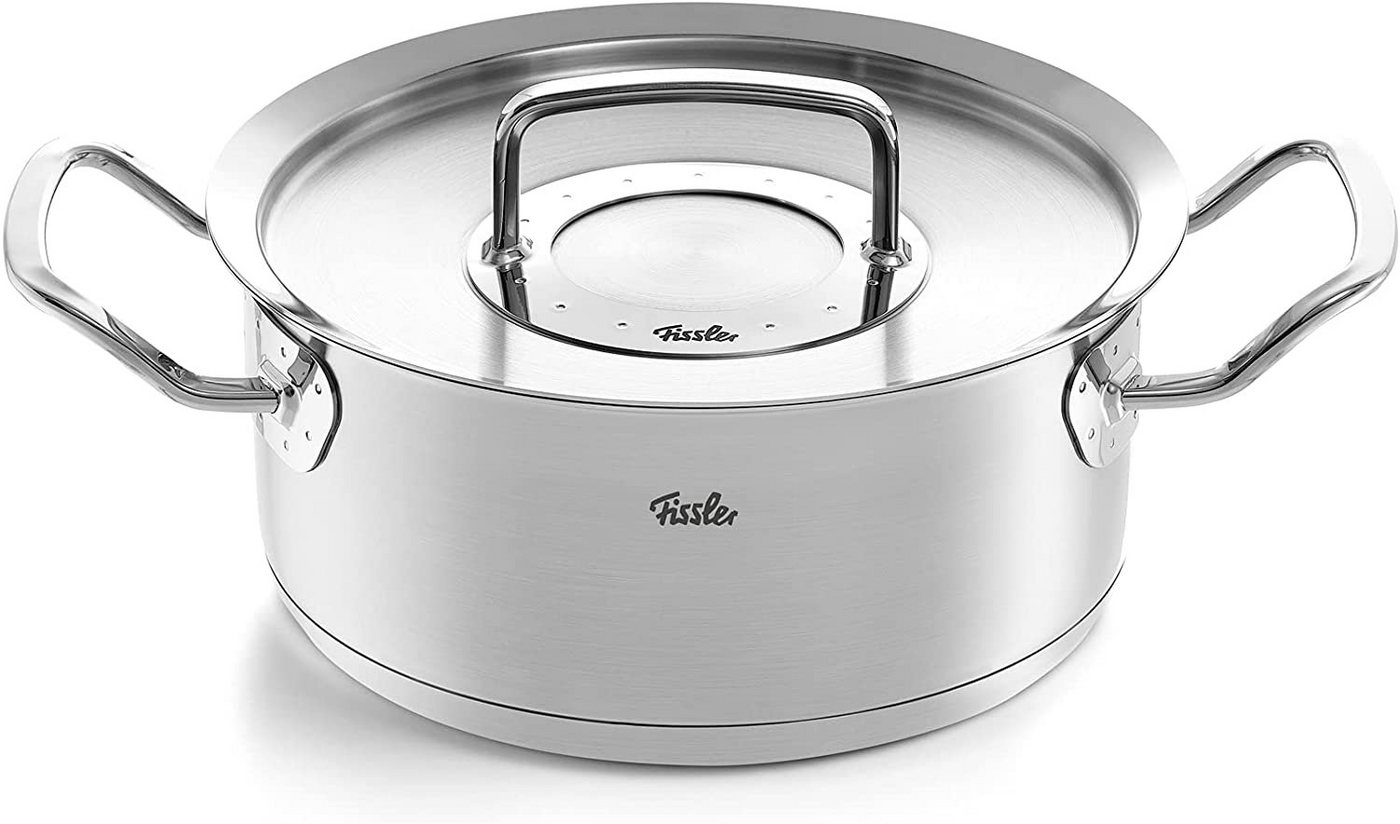 Fissler Topf-Set ORIGINAL-PROFI COLLECTION® Edelstahl-Topfset, Edelstahl 18/10 (7-tlg., je 1 Kochtopf 16/20/24 cm, Kasserolle 16 cm, Bratentopf 20 cm), mit brei – Bild 4 von 5