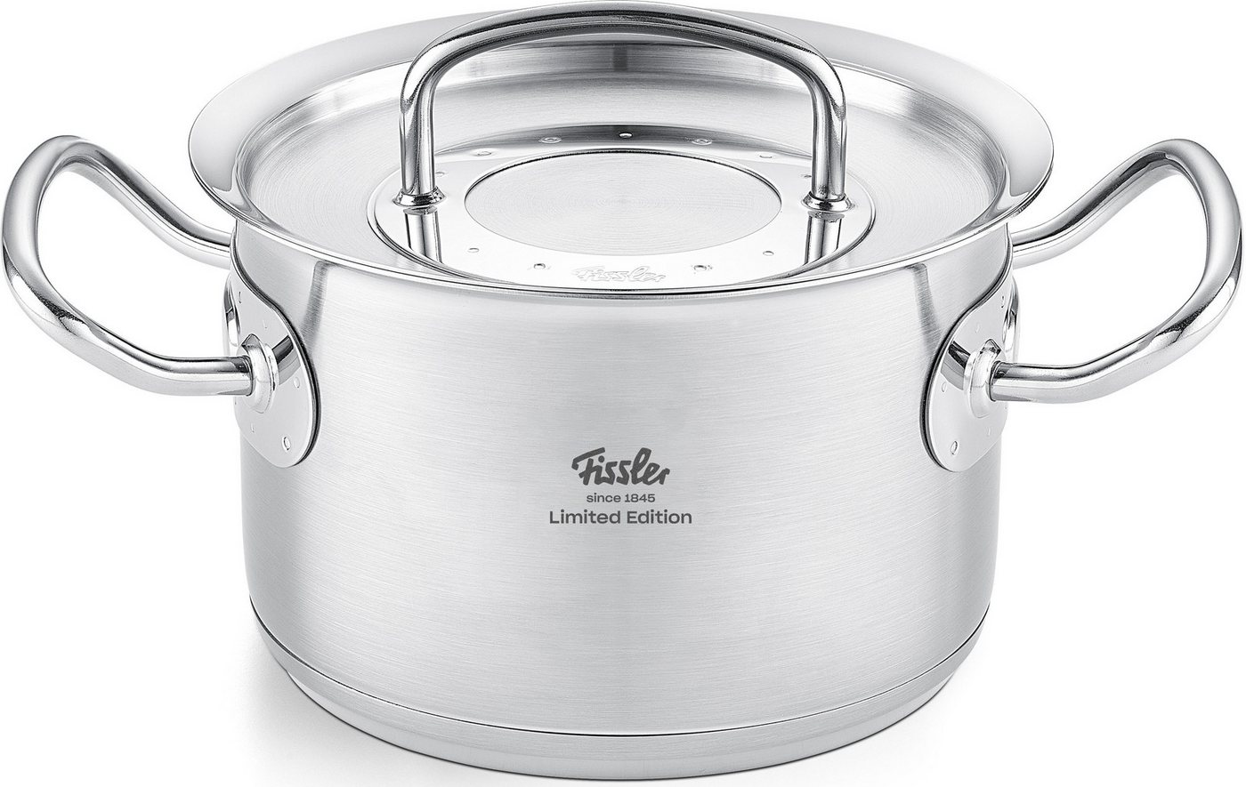 Fissler Topf-Set Original-Profi Collection® Retro, Edelstahl 18/10 (Set, 9-tlg., 3 Kochtöpfe,1 Bratentopf, 1 Stielkasserolle, 4 Metalldeckel), Limited Edition,  – Bild 5 von 5