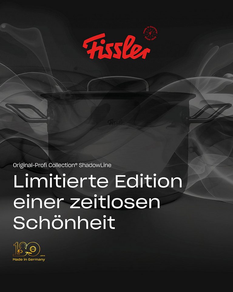 Fissler Topf-Set Original-Profi Collection ShadowLine, Edelstahl 18/10 (Set, 8-tlg., 3 Kochtöpfe mit Metalldeckel, 1 Servierpfanne, 1 Stielkasserolle), Auf 1.80 – Bild 2 von 5