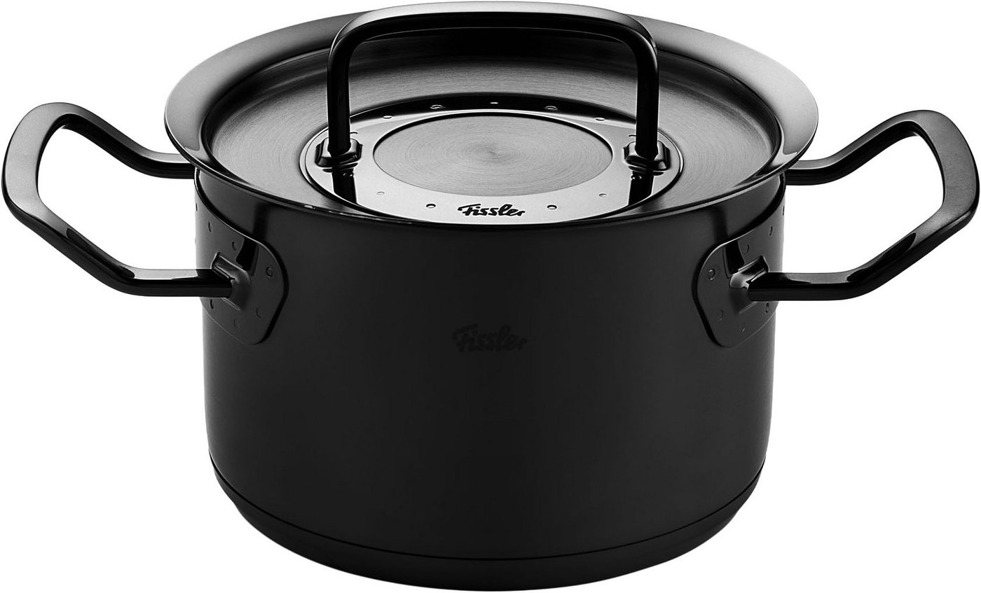 Fissler Topf-Set Original-Profi Collection ShadowLine, Edelstahl 18/10 (Set, 8-tlg., 3 Kochtöpfe mit Metalldeckel, 1 Servierpfanne, 1 Stielkasserolle), Auf 1.80 – Bild 3 von 5