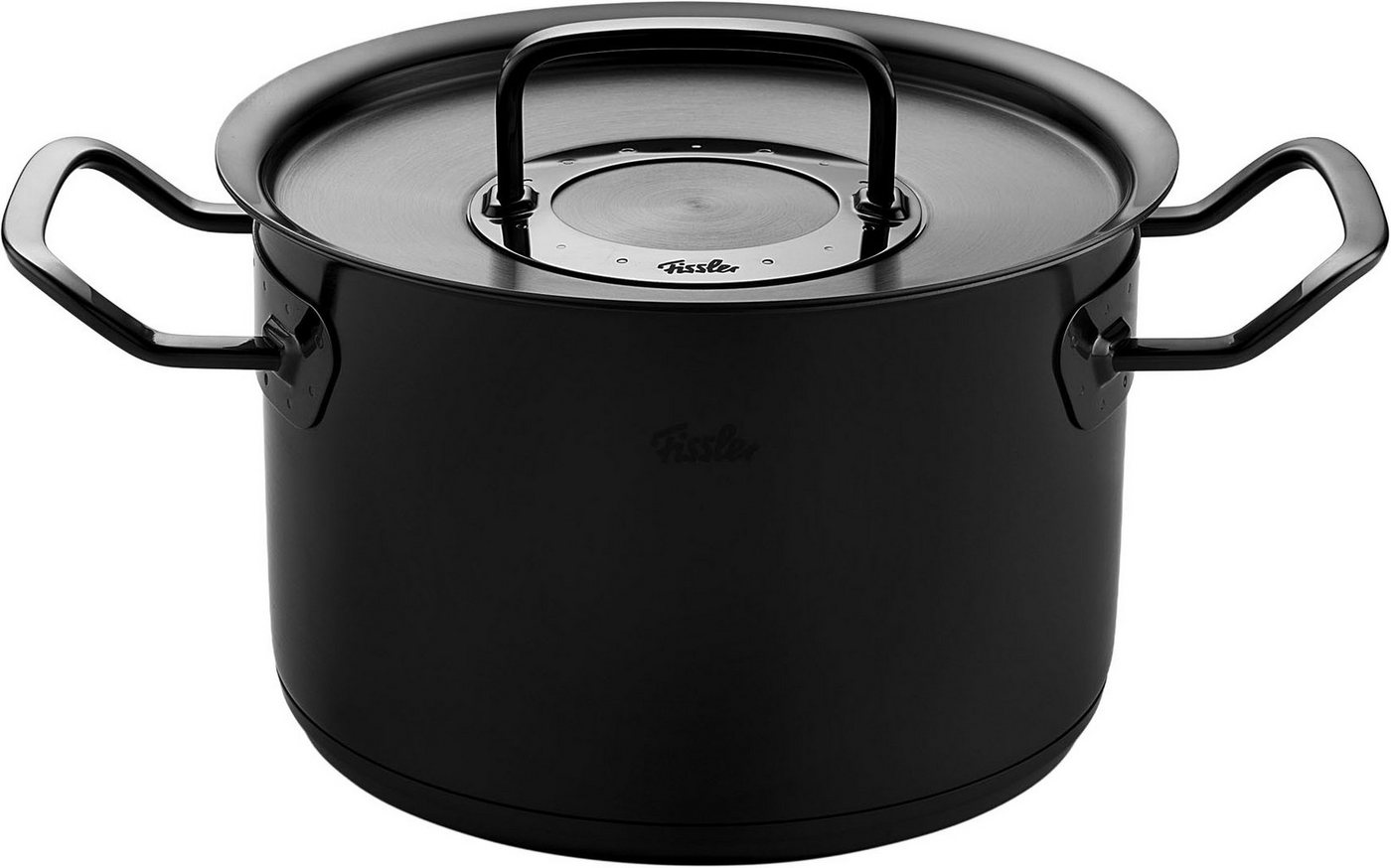 Fissler Topf-Set Original-Profi Collection ShadowLine, Edelstahl 18/10 (Set, 8-tlg., 3 Kochtöpfe mit Metalldeckel, 1 Servierpfanne, 1 Stielkasserolle), Auf 1.80 – Bild 5 von 5