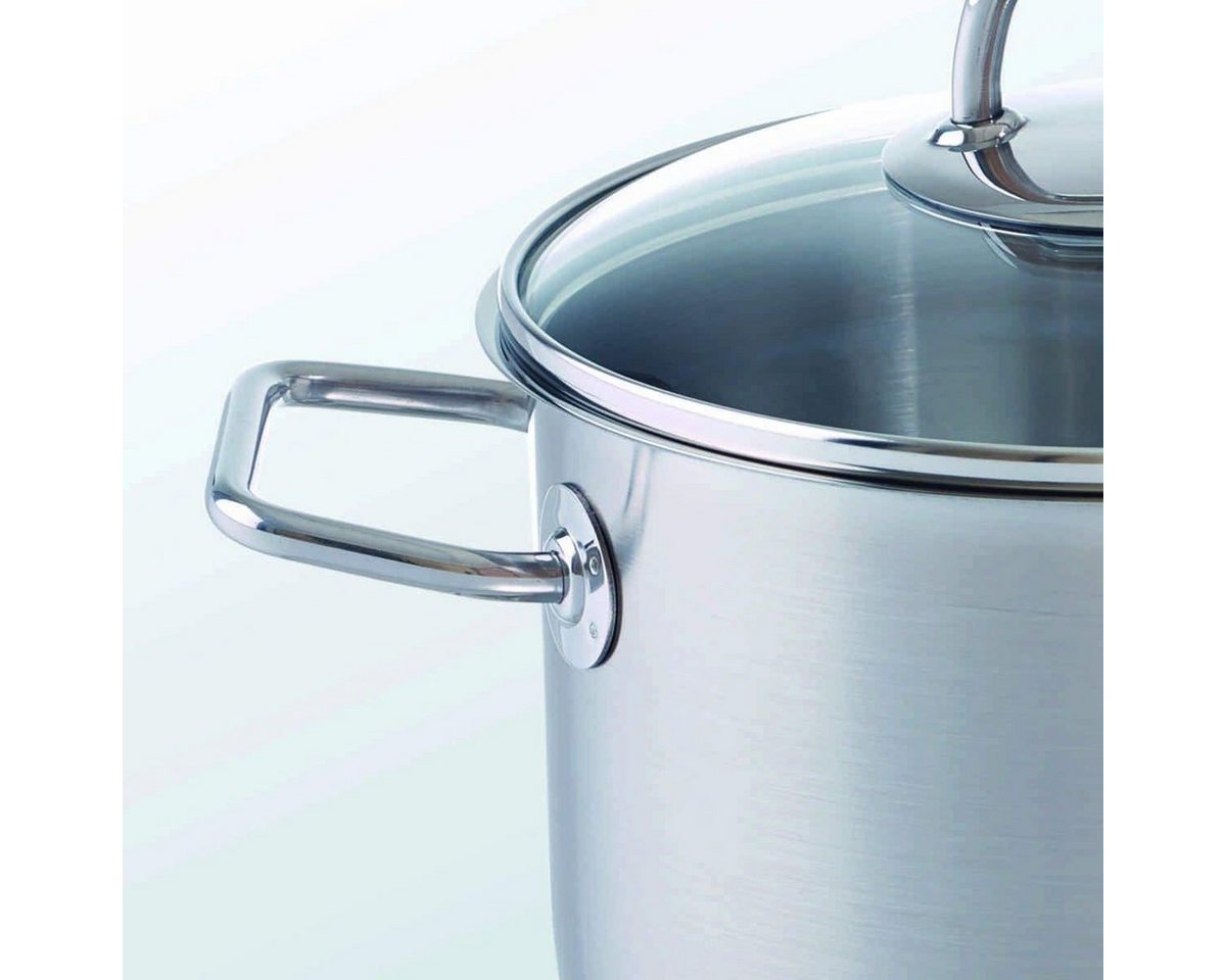 Fissler Topf-Set Viseo, Edelstahl 18/10 (9-tlg., je 1 Kochtopf 16/20/24 cm, 1 Stielkasserolle 16 cm, 1 Bratentopf 20 cm), Made in Germany,Induktionsgeeignet – Bild 3 von 5