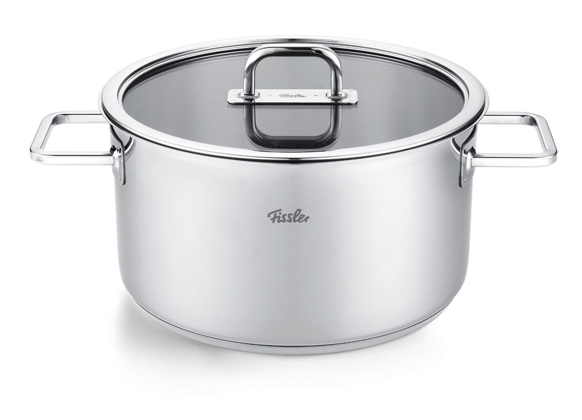 Fissler Topf-Set Viseo® Pro, Edelstahl 18/10 (Set, 9-tlg., 3 Kochtöpfe & 1 Bratentopf mit Deckel, 1 Stielkasserolle), 9-teiliges Edelstahl-Topfset mit Superther – Bild 5 von 5